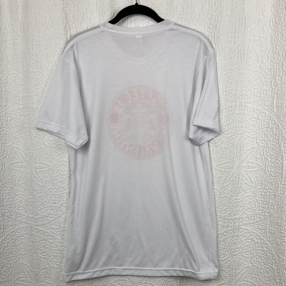 Starbucks Coffee Is My Valentine Graphic T-shirt sz Medium - Picture 3 of 10